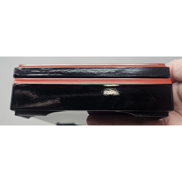 Japanese Lacquerware Vintage Letter Box Fan Floral Japan Used Excellent 7"x5" - Picture 5 of 13